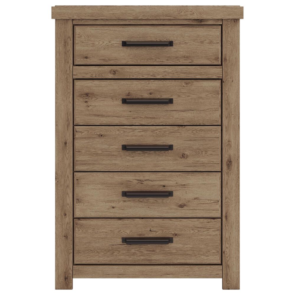 Ashley Oliandon 5-Drawer Chest in Natural Rustic, , large