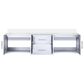 Lexora Home Geneva 72" Double Bathroom Vanity in Glossy White with 2 cm White Cultured Marble Top and Rectangular Sinks, , large