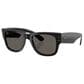 Rayban Glasses Mega Wayfarer Blacked Out Sunglasses with Ultra Black Lenses in Polished Black, , large