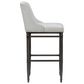 Armen Living Marvin Bar Height Stool with Ivory Upholstery in Antique Pewter, , large