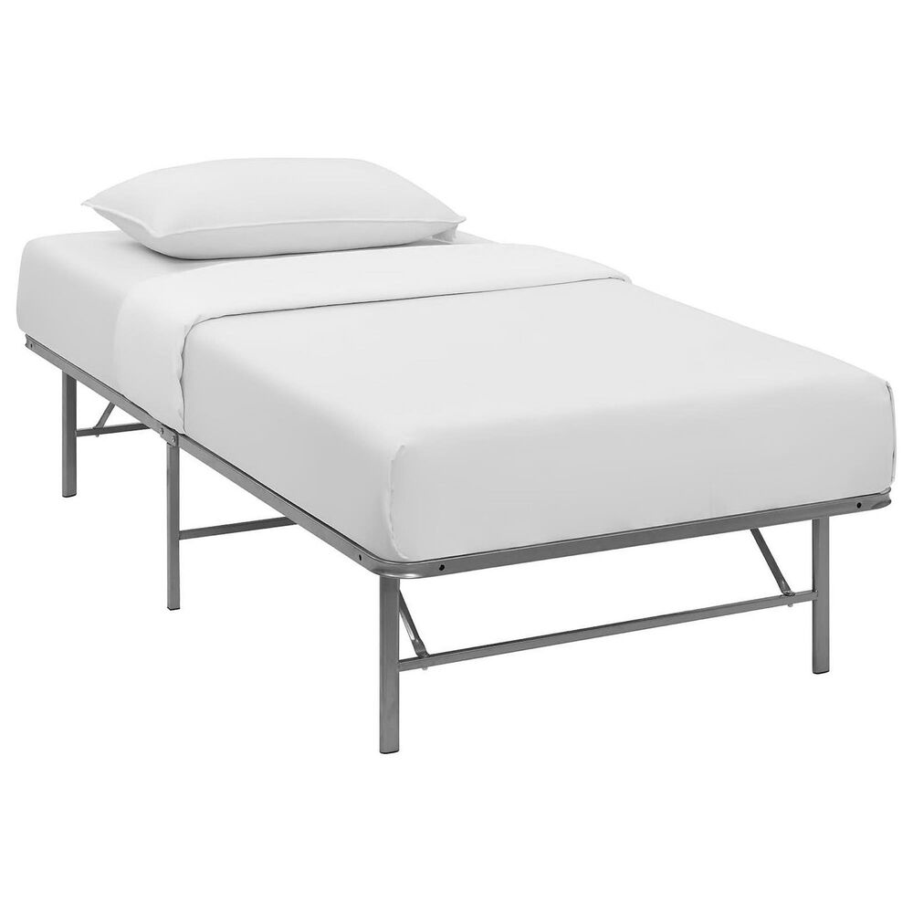 Modway Horizon Platform Twin Bed Frame in Silver, , large