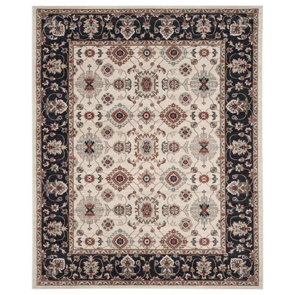 Safavieh Lyndhurst LNH332 8" x 10" Cream and Navy Area Rug, , large
