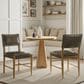 Armen Living Bennet Side Chair with Brown Upholstery in Walnut (Set of 2), , large