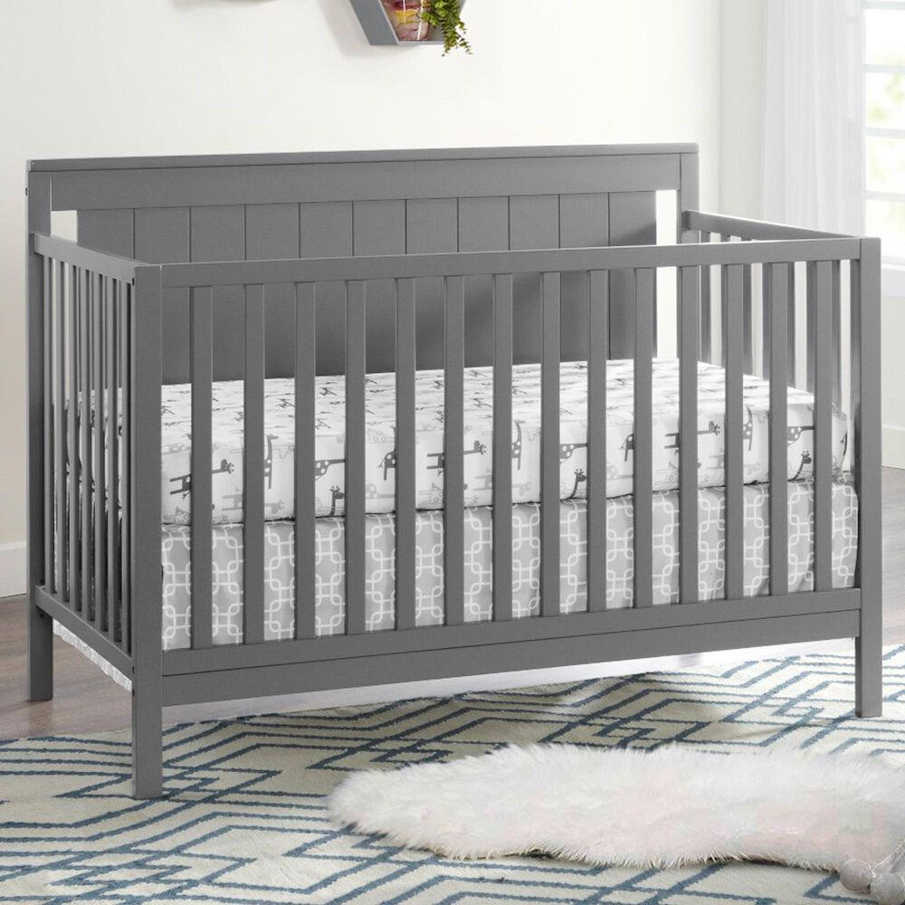 Oxford Baby Lazio 4-In-1 Convertible Crib in Dove Gray, , large