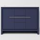 Lexora Home Lafarre 48" Double Bathroom Vanity in Navy Blue with 2 cm White Quartz Top and Rectangular Sinks, , large