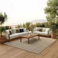 Nourison Positano POS03 Jute and Ivory 8" x 10" Indoor/Outdoor Area Rug, , large