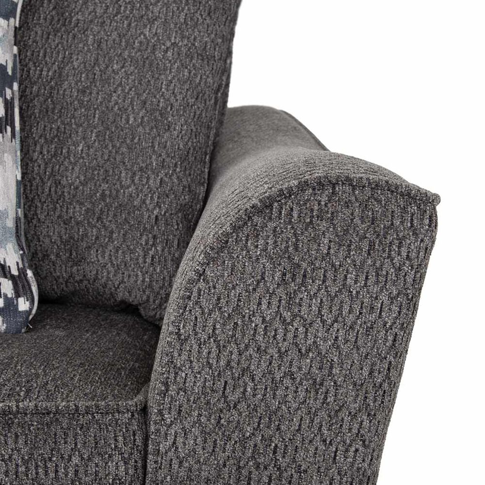 Moore Furniture Eastbrook Stationary Sofa and Loveseat Set in Shasta Charcoal, , large