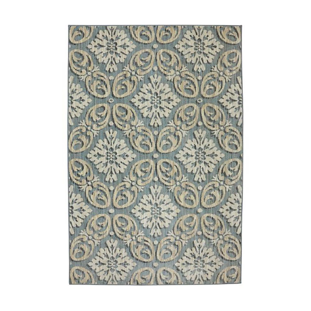 Karastan Euphoria Findon 90271-55002 5'3" x 7'10" Bay Blue Area Rug, , large