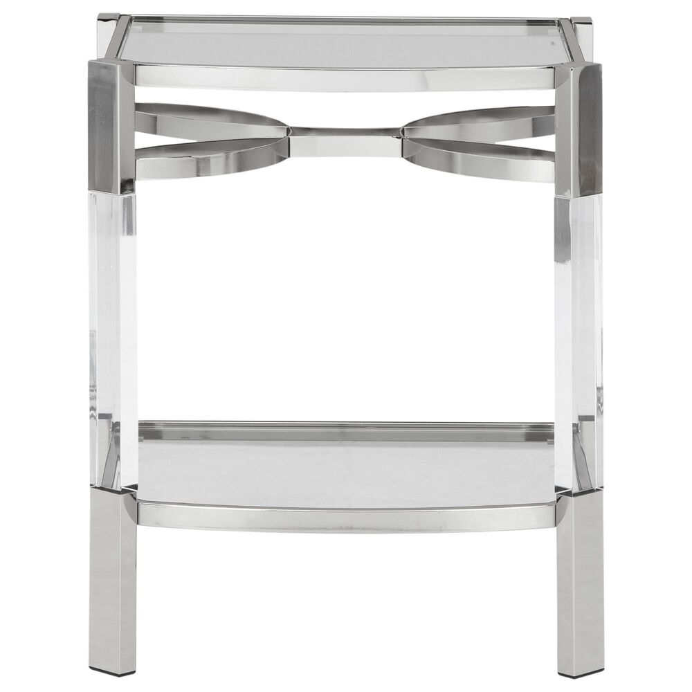 Ashley Chaseton Accent Table in Clear and Silver, , large