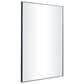 Maple and Jade 32" x 18" Wood Rectangular Wall Mirror with Thin Frame in Black, , large