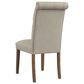Signature Design by Ashley Harvina Side Chair with Beige Cushion in Light Walnut, , large