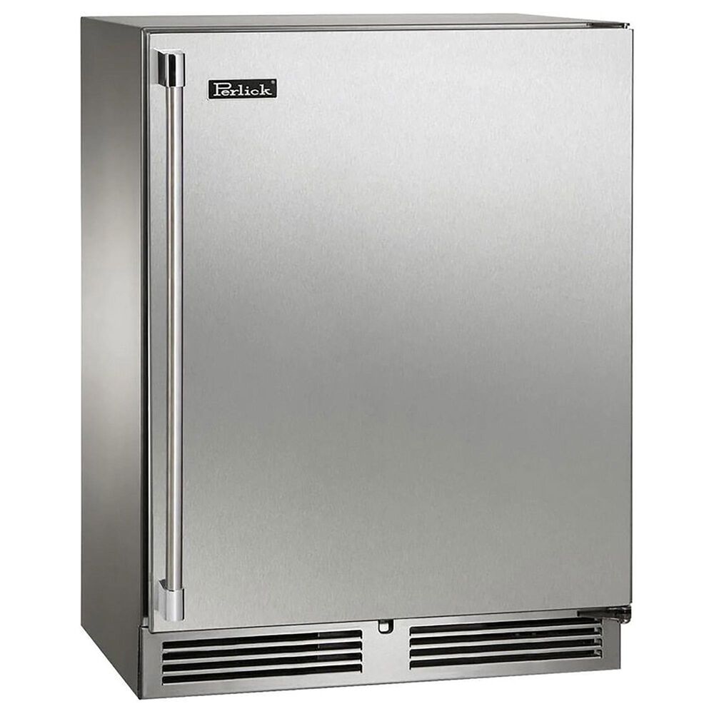 Perlick Signature Shallow Depth 3.1 Cu. Ft. Outdoor Wine Center with Right Hinge Solid Door in Stainless Steel, , large