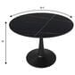 Leisuremod Leisuremod Bristol 40 round dining table Black base with marbled MDF top, , large
