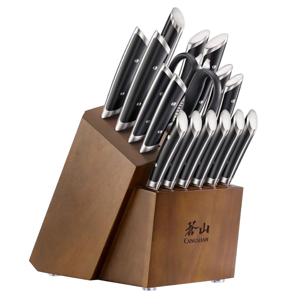 Cangshan Helena 17-Piece Knife Block Set in Black, , large