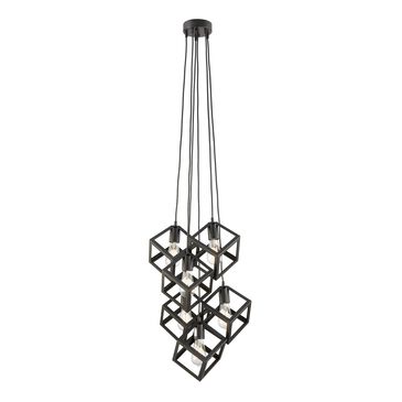 Lite Source Cuboid 6-Light Chandelier in Black, , large