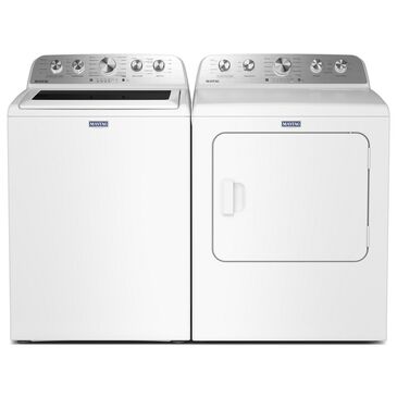 Maytag 4.8 Cu. Ft. Pet Pro Top Load Washer and 7.0 Cu. Ft. Electric Dryer Laundry Pair in White, , large