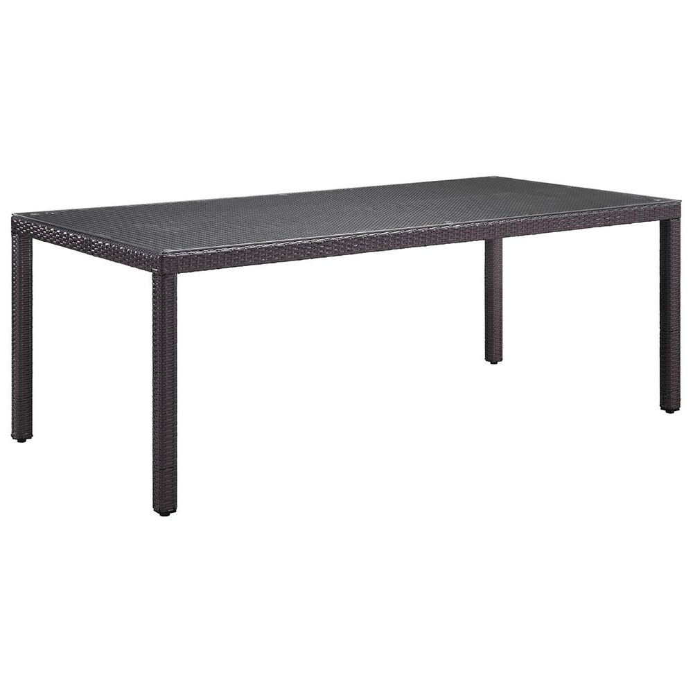 Modway Convene 82" Outdoor Patio Dining Table in Espresso, , large