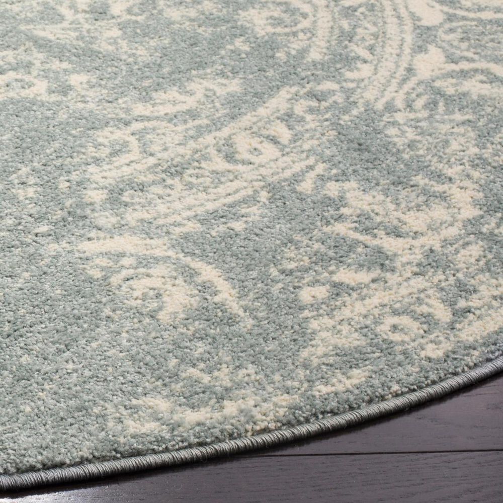 Safavieh Adirondack ADR101T-6R 6&#39; x 6&#39;  Slate/Ivory Round Rug, , large