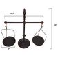 Creative Coop Decorative Antique Iron Balance Scale with Bird in Black, , large