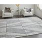 Feizy Whitton 9" x 12" Ivory and Black Area Rug, , large