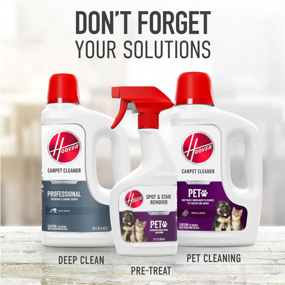 Hoover PowerDash Pet 1.5 Compact Carpet Cleaner in White and Red, , large