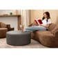 Jaxx Candler Faux Leather Ottoman in Gunmetal, , large