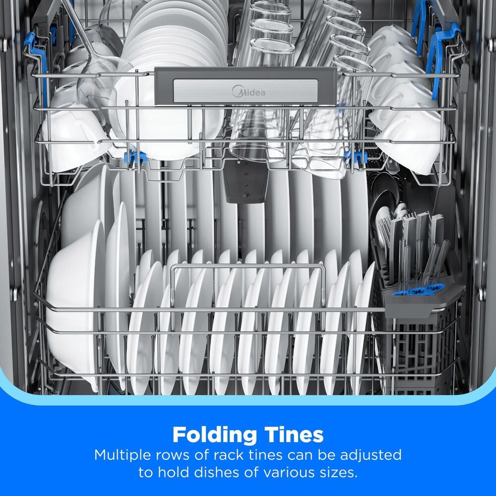 Midea 24" Top Control Dishwasher in Stainless Steel, , large