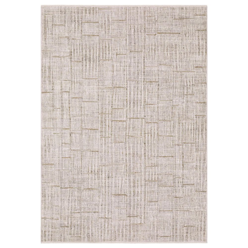Oriental Weavers Branigan BRG02 Beige and Gold 5"3" x 7"6" Area Rug, , large