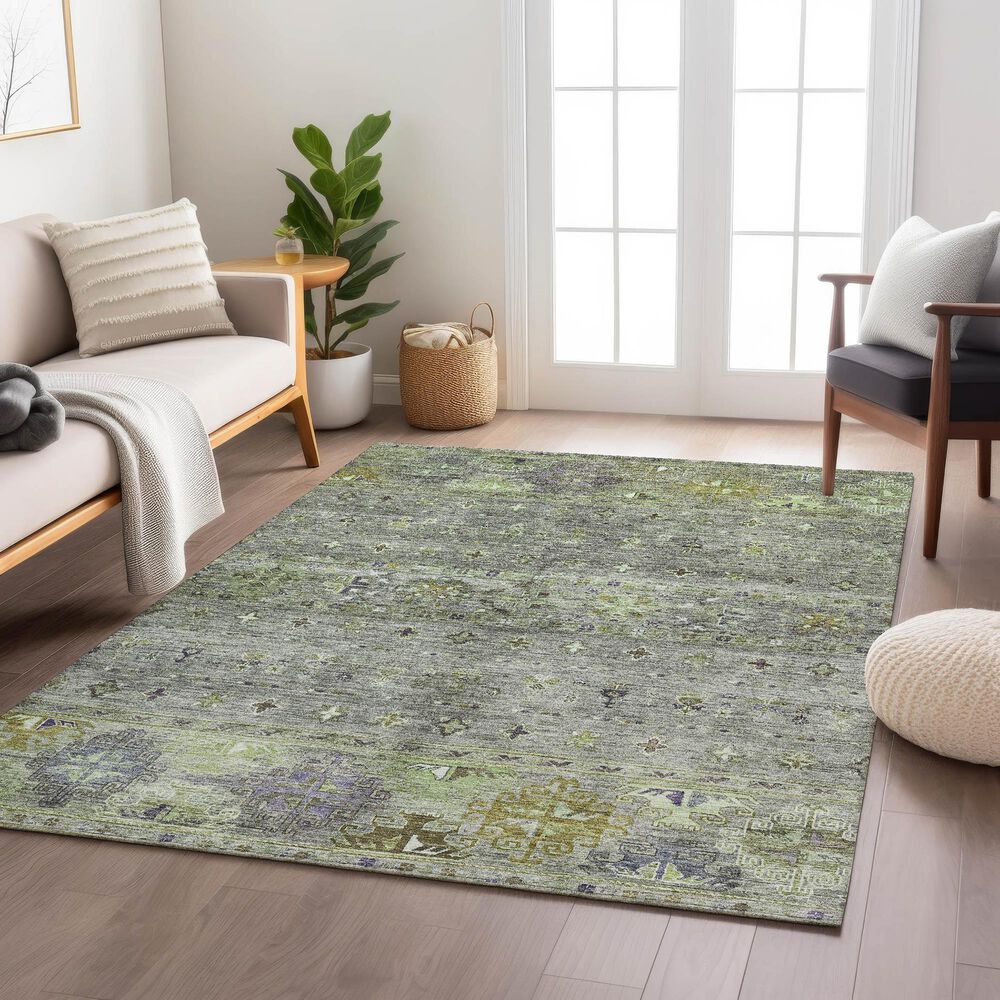 Dalyn Rug Company Karaj KJ5 3&#39; x 5&#39; Sage Indoor/Outdoor Area Rug, , large