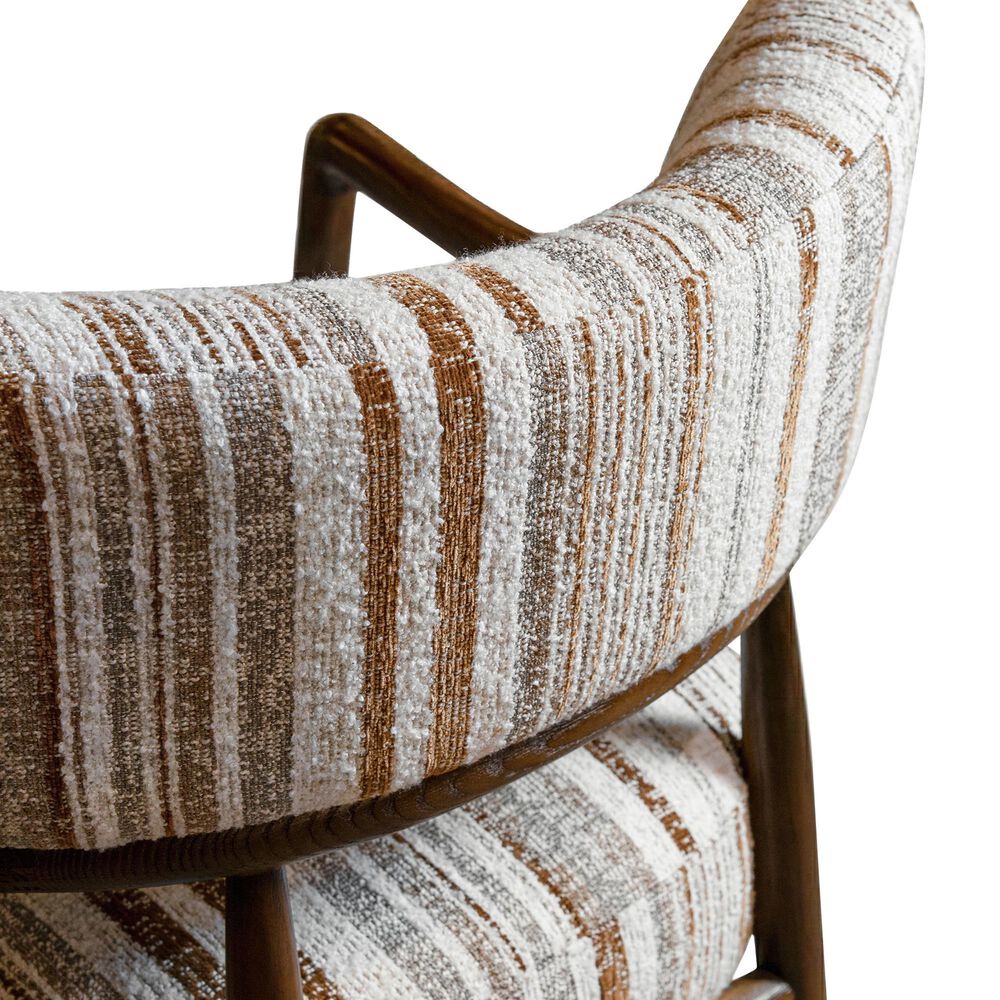 Furniture of America Premier Accent Chair in Malted Linen Stripe, , large