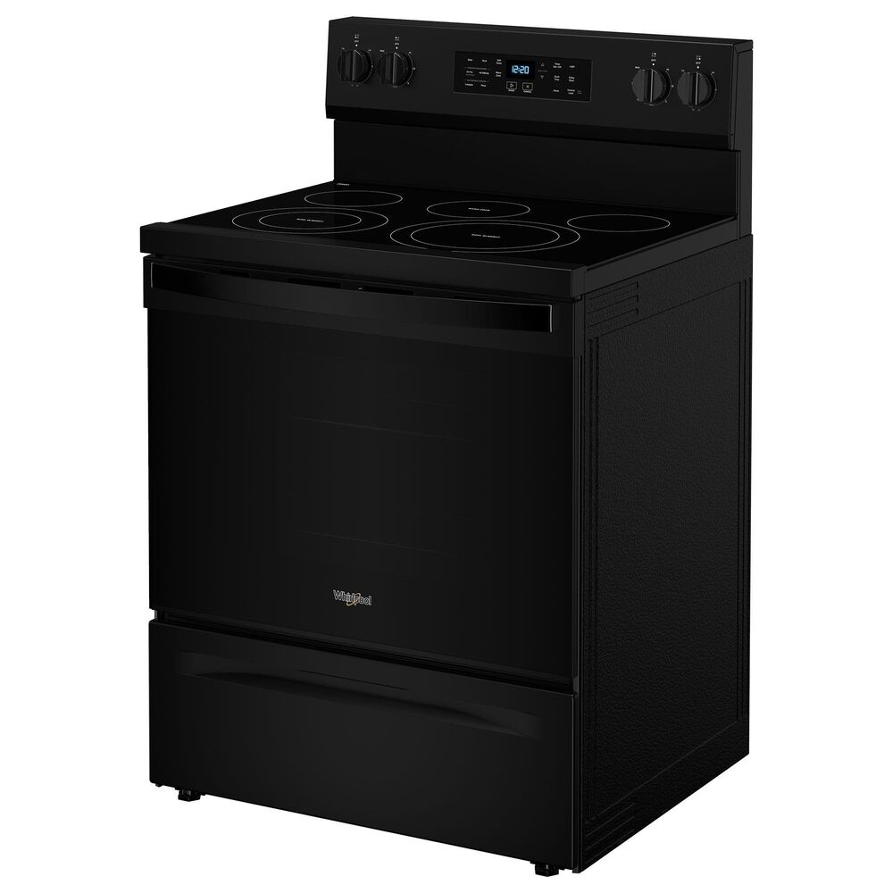 Whirlpool 5.3 Cu. Ft. Energy Star Electric Range with Air Cooking Technology in Black, , large