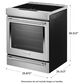 KitchenAid 6.3 Cu. Ft. 4-Element Induction Slide-In Convection Range with Air Fry in Stainless Steel, , large