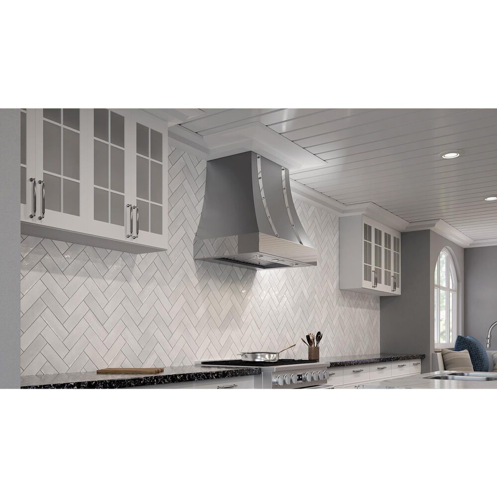 Elica Oristano 36&quot; Wall Mount Canopy Hood in Stainless Steel, , large