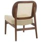 Coaster Rayo Accent Armless Chair with Rattan Cane Back in Camel, , large
