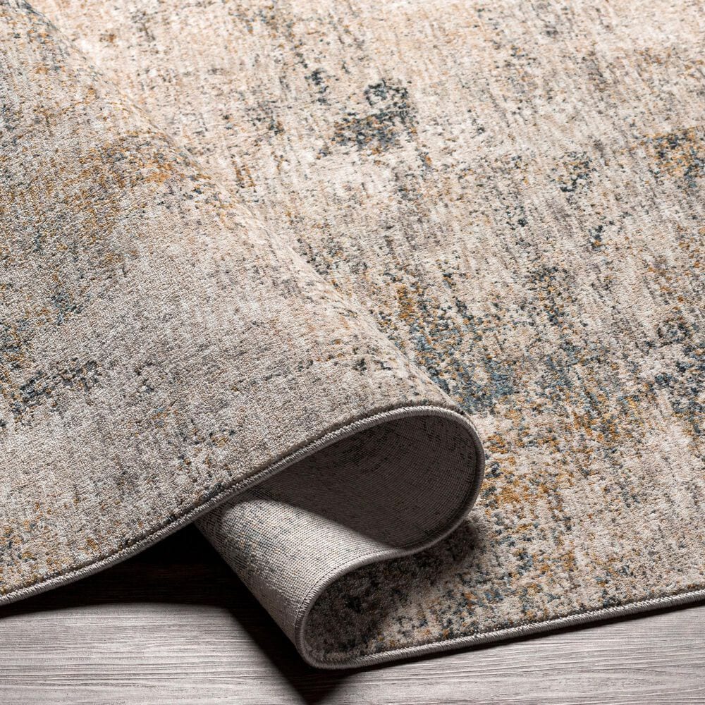 Surya Cardiff CDF-2304 Medium Gray, Light Blue, Mustard and Dark Blue 2&#39;7&quot; x 3&#39;11&quot; Area Rug, , large