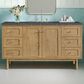James Martin Vanities Laurent 60" Single Bathroom Vanity in Light Natural Oak with 3 cm Parisien Bleu Quartz Top and Rectangular Sink, , large