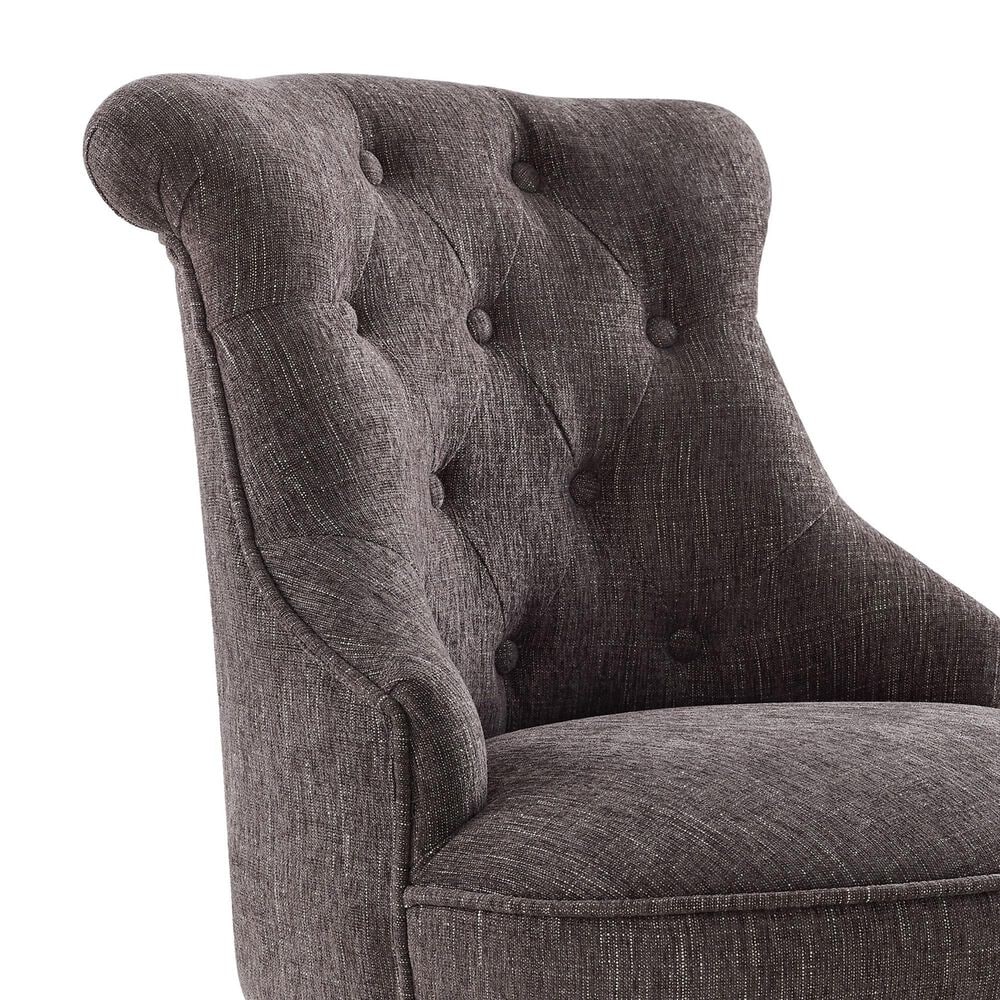 Linon Home Decor Sinclair Office Chair with Charcoal Gray Cushion in Gray Wash, , large