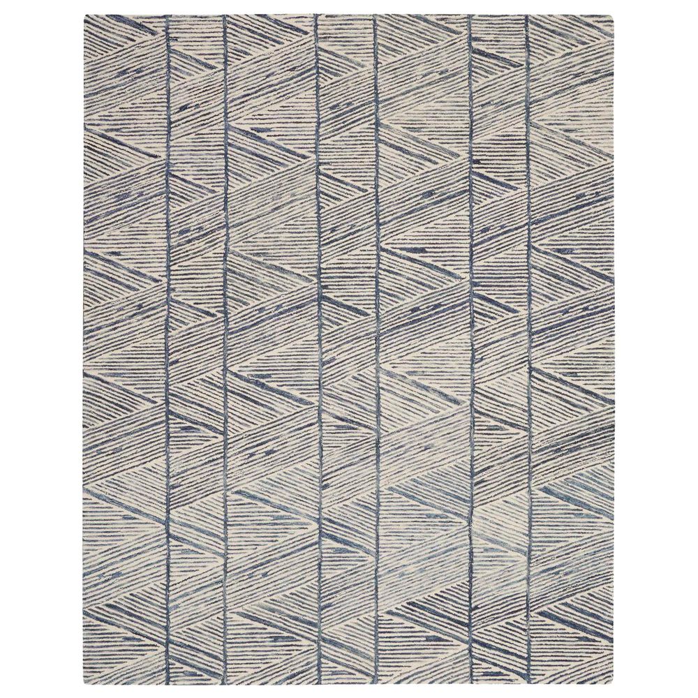 Nourison Colorado 8"3" x 11"6" White and Blue Area Rug, , large