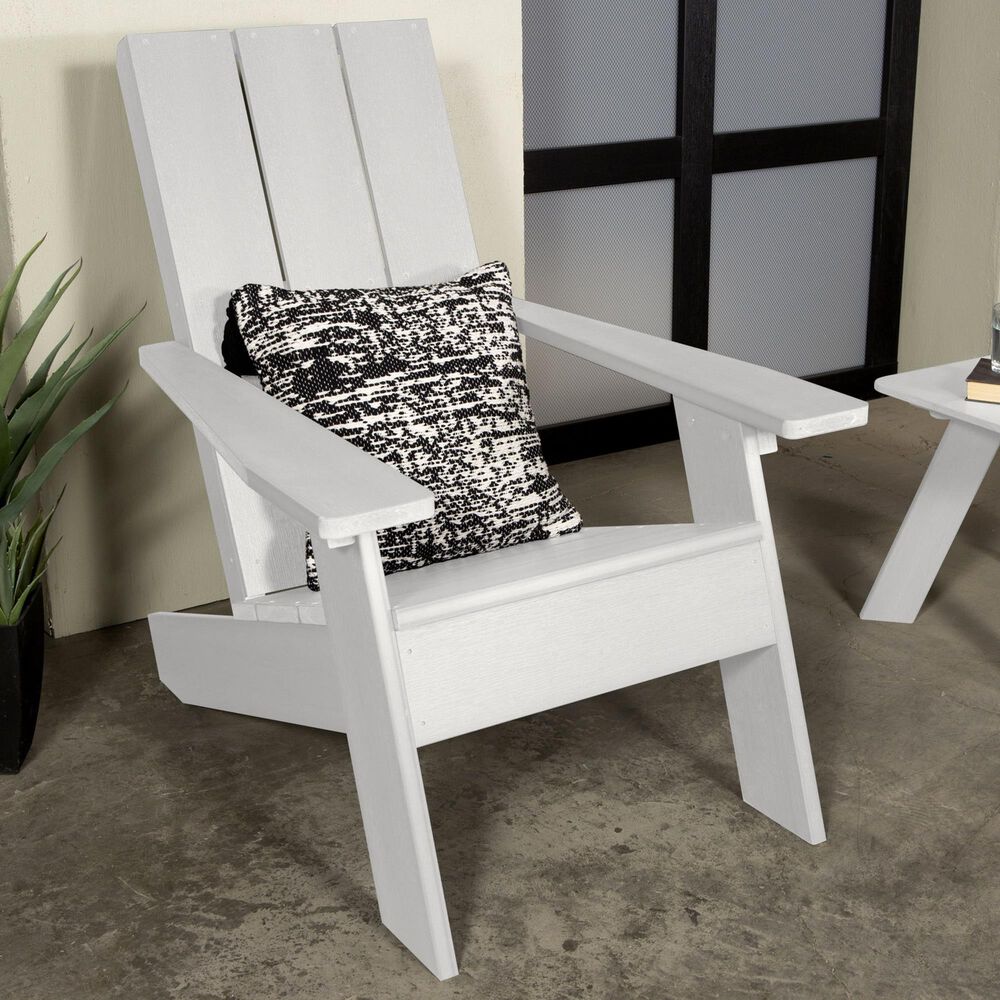 Highwood USA Italica Modern Adirondack Chair in White, , large