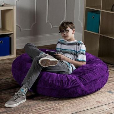 Jaxx 4" Cocoon Kids Bean Bag in Grape, , large