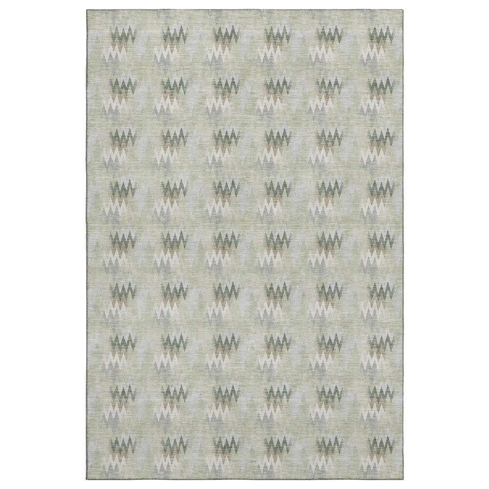 Dalyn Rug Company Soft Essentials Chevron Celery 8" x 10" Area Rug, , large
