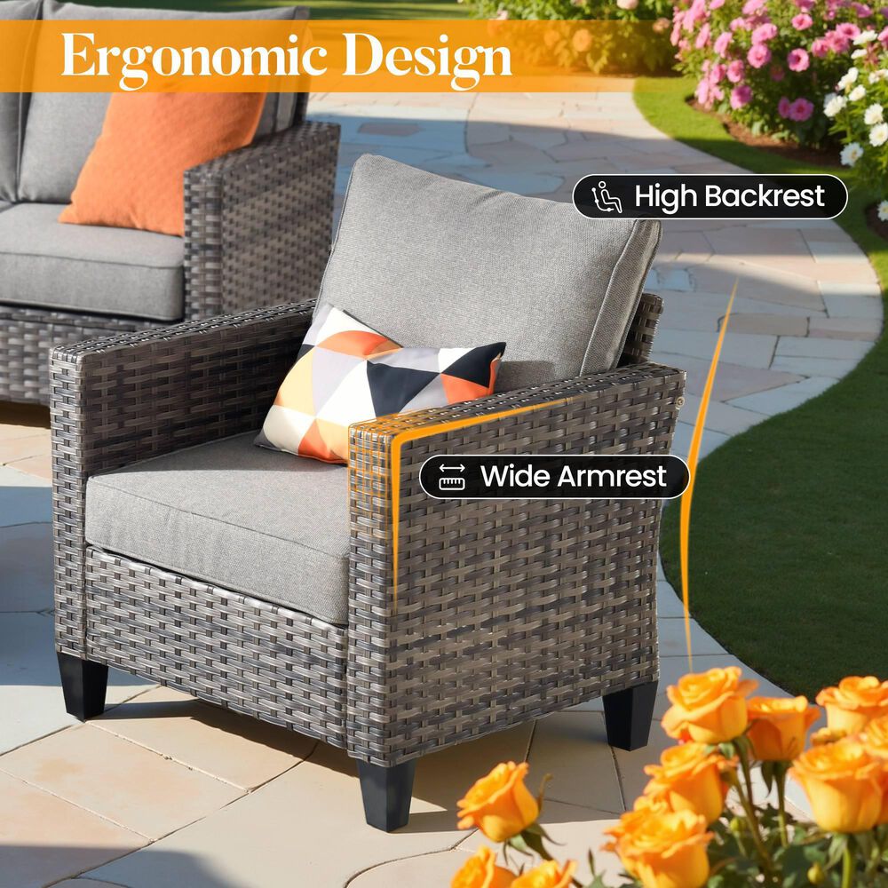 HOMLUX 6-Piece Patio Set in Gray, , large