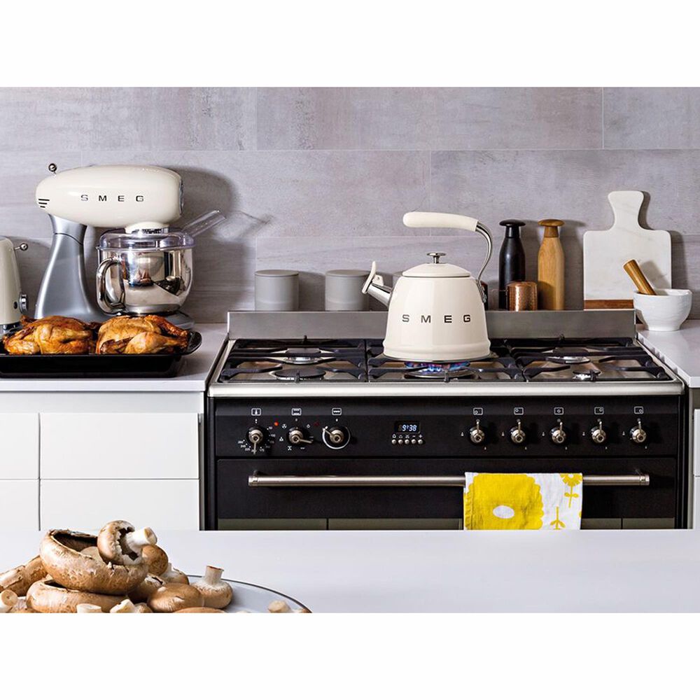 SMEG 2.3L 50&#39;s Style Stovetop Whistling Kettle in Cream, , large