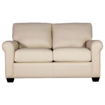 American Leather Savoy Leather Loveseat in Bison White, , large