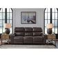 Ashley Crossplex Power Recliner Sofa with Adjustable Headrest in Smoke, , large