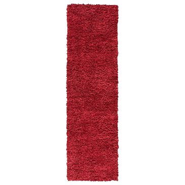 Safavieh August Shag AUG200Q 2" x 7" Red Runner, , large