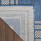 Nourison Horizon HOZ03 Denim 2" x 6" Indoor/Outdoor Runner, , large