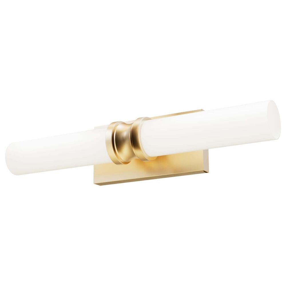 Hunter Lenlock 22" 2-Light Vanity with Cased White Shade in Alturas Gold, , large