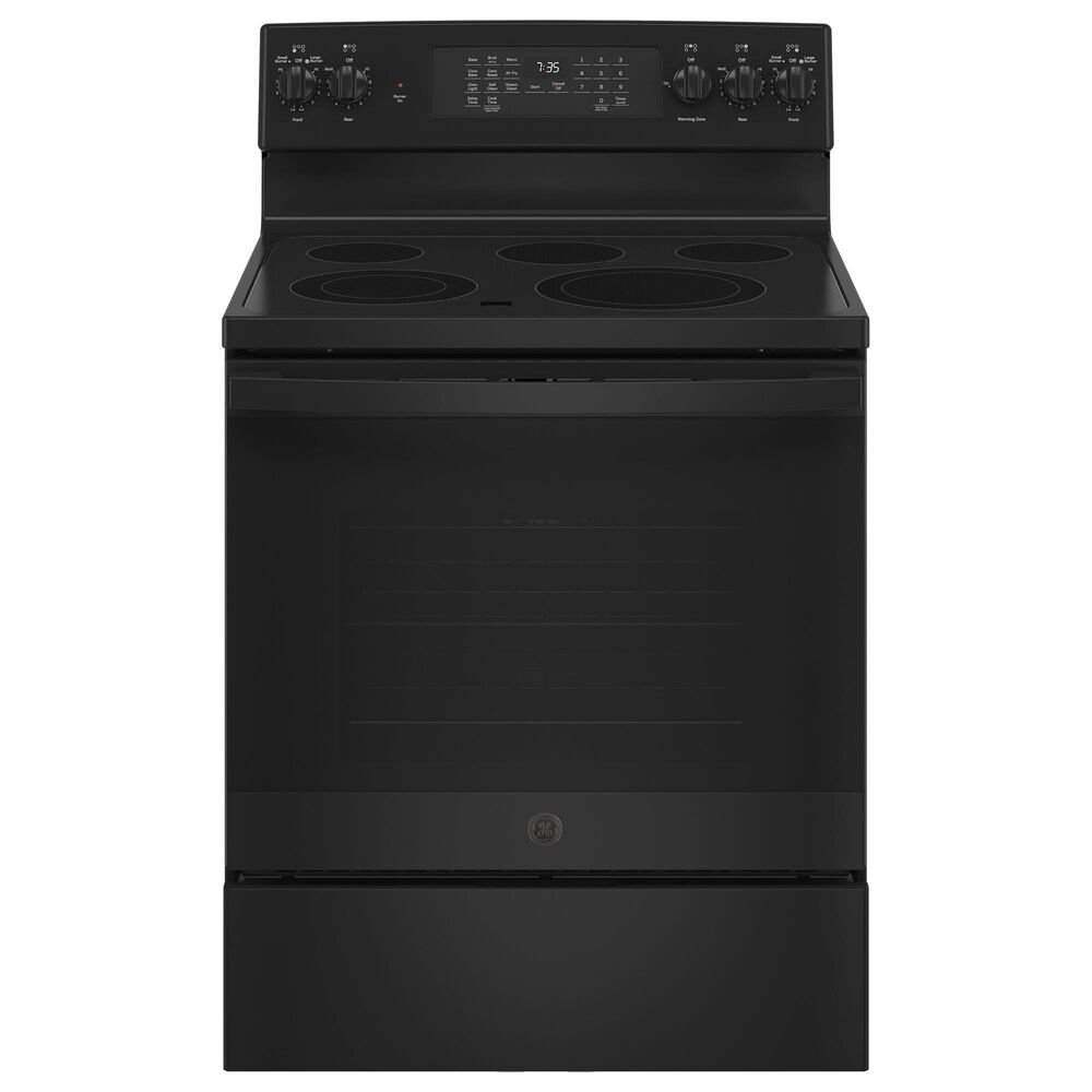 GE Appliances 30" Freestanding Electric Range with Convection in Black, , large