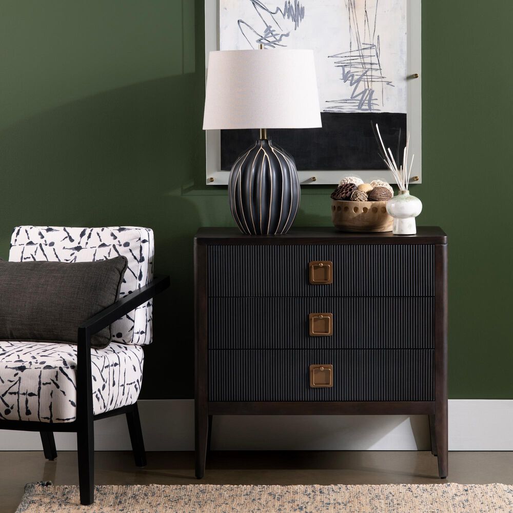 Crestview Collection Worthington 3-Drawer Chest in Dark Brown and Black, , large